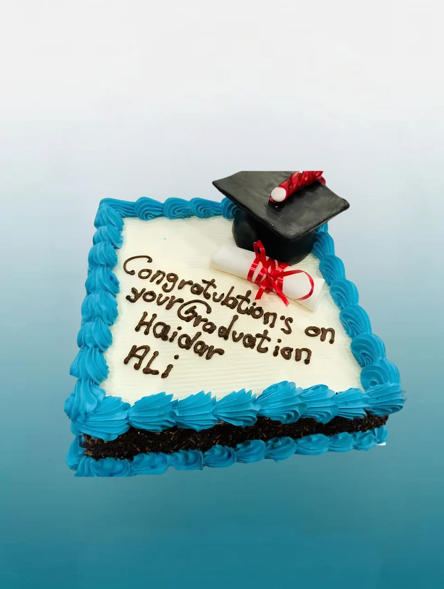 Graduation Square Cake | Personalised Graduation Celebration Cake