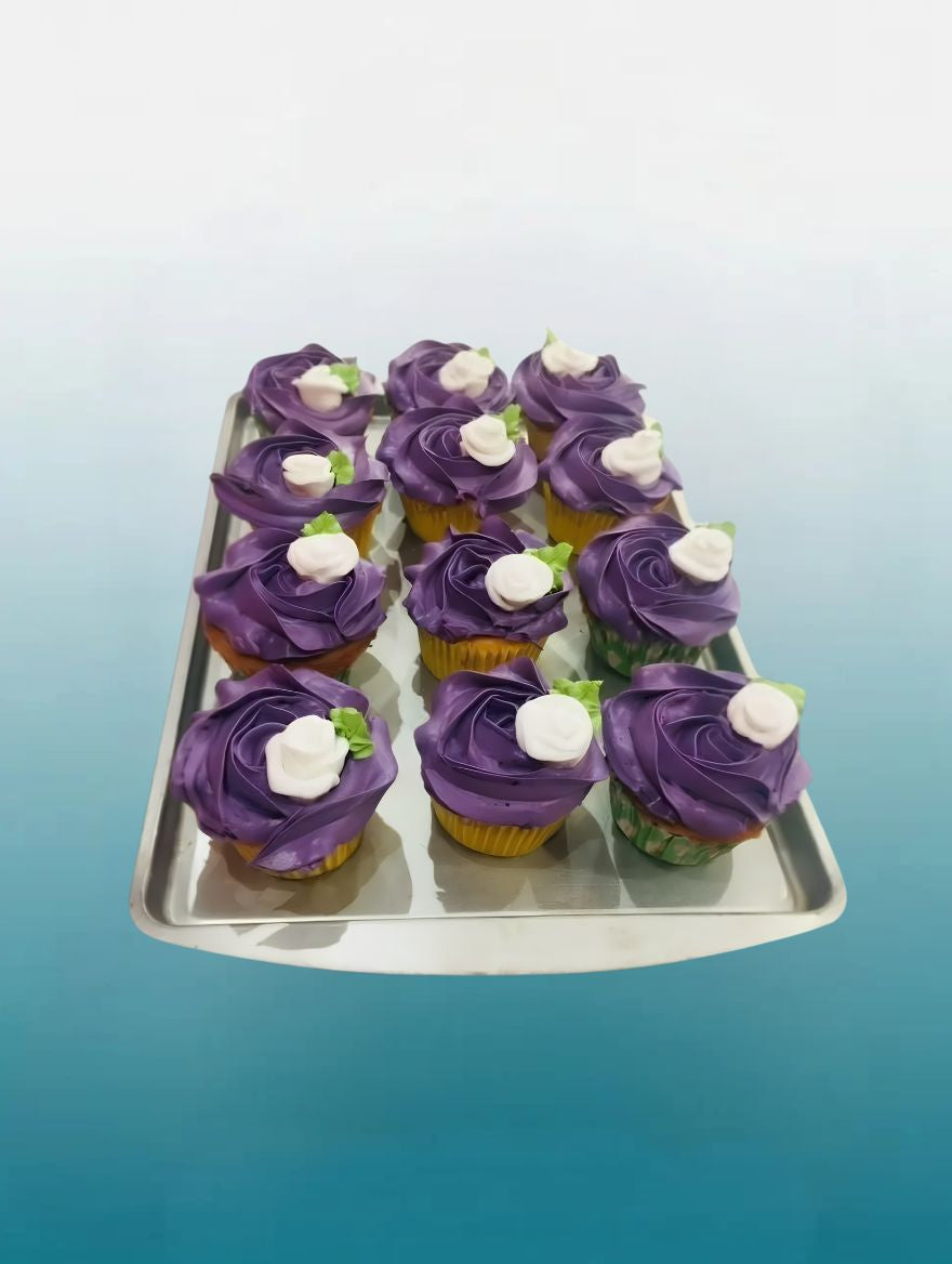Colour Customised Rose Cupcakes | Luxury Custom Cupcake Collection
