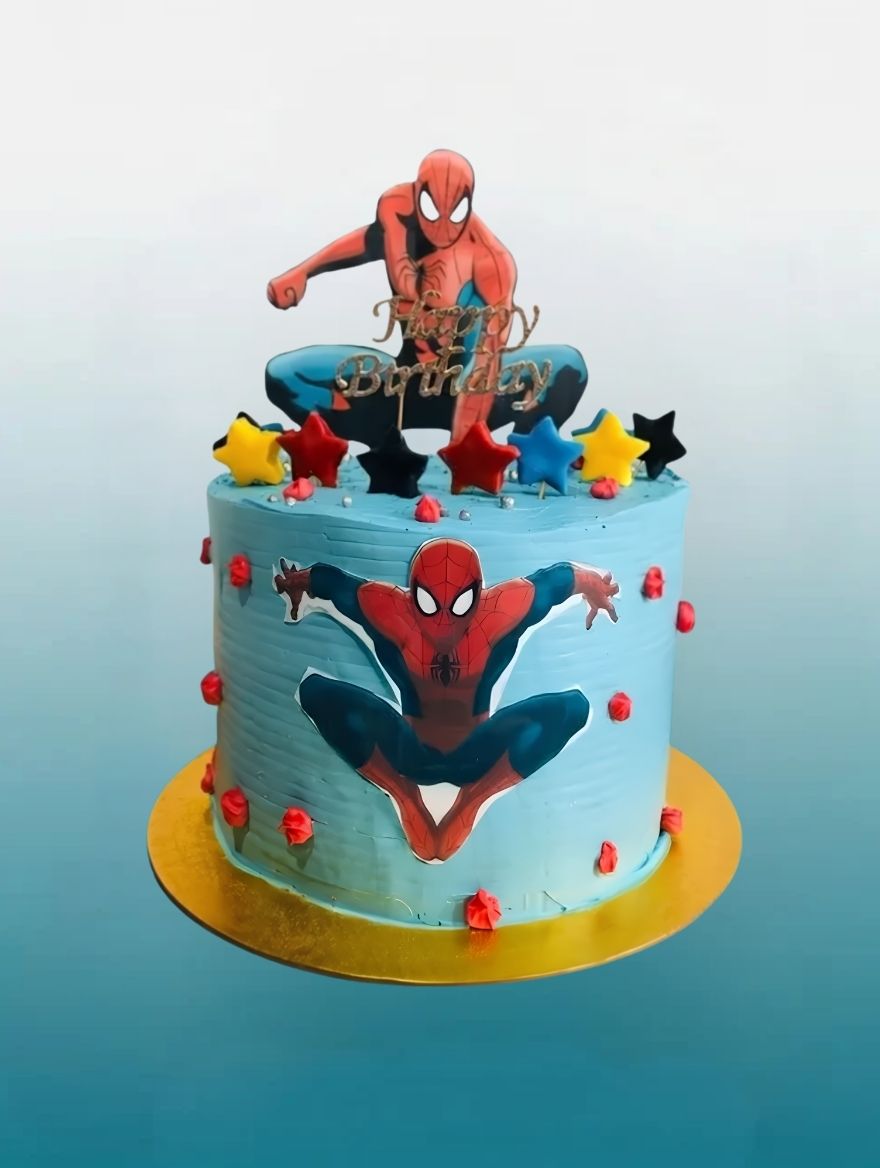 Spider-Man Web Birthday Cake | Kids Superhero Cake