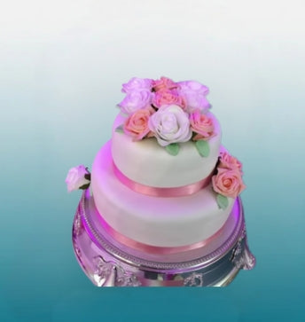 Blushing Rose Two-Tier wedding Cake