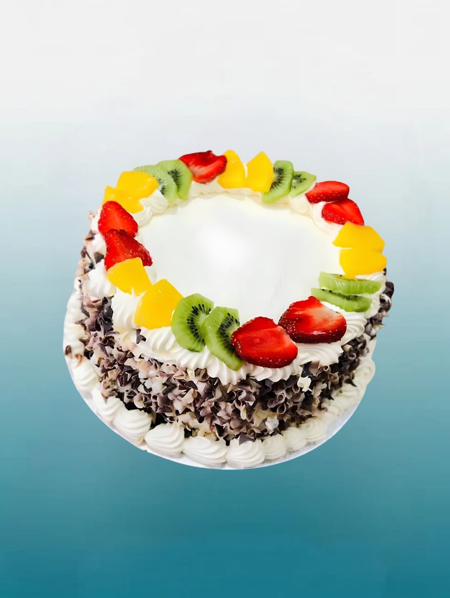 Tropical Fruit Delight Cake | Fresh Fruit Birthday Cake
