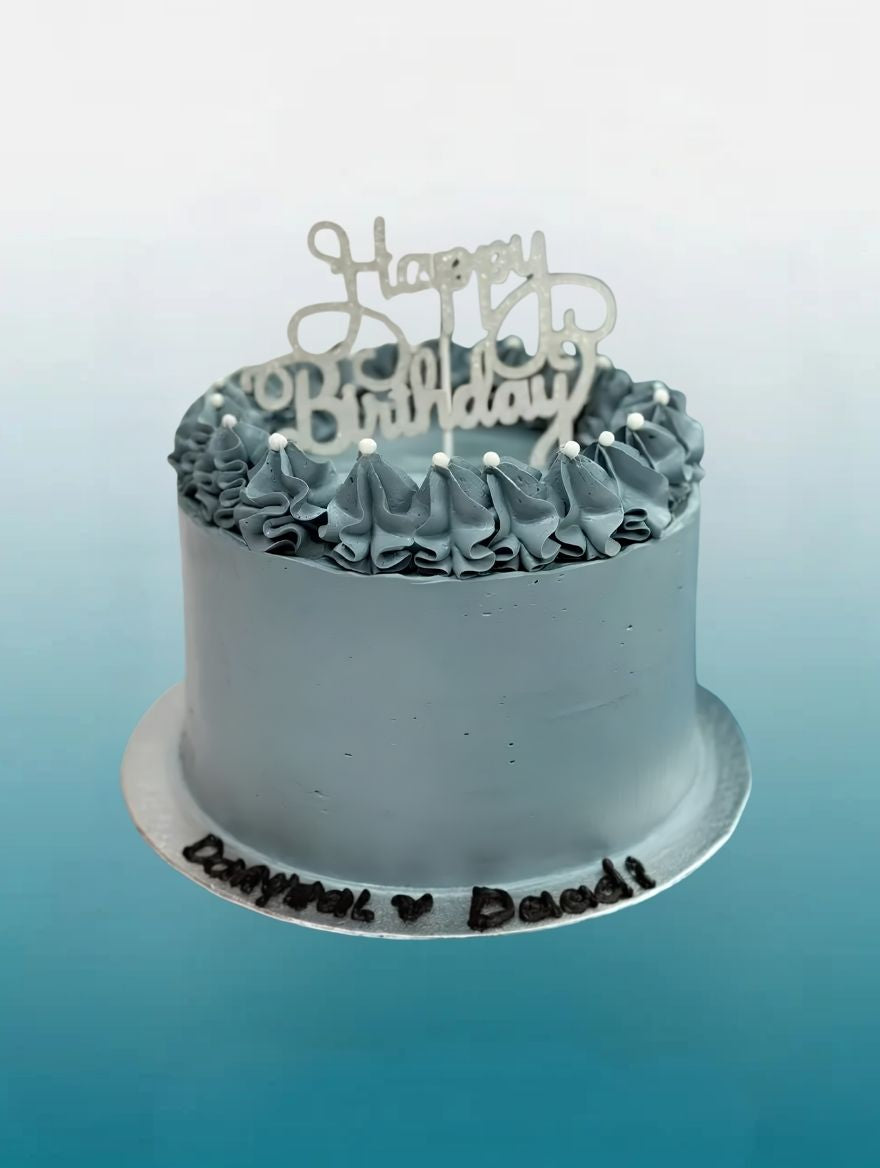 Modern Monochrome Girly Birthday Tall Cake