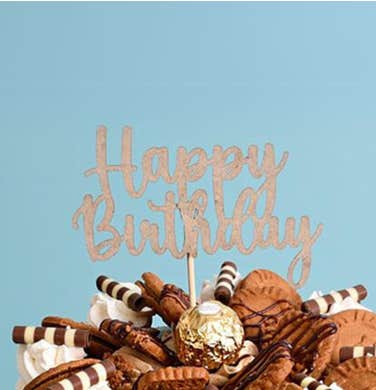 Happy Birthday Topper (Rustic)