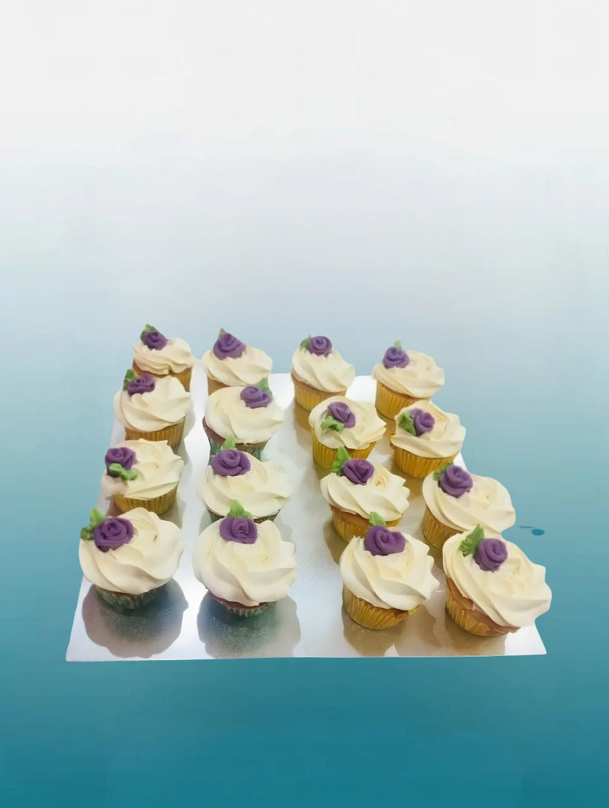Royal Violet Rosette Cupcakes | Colour Customised Cupcake Set