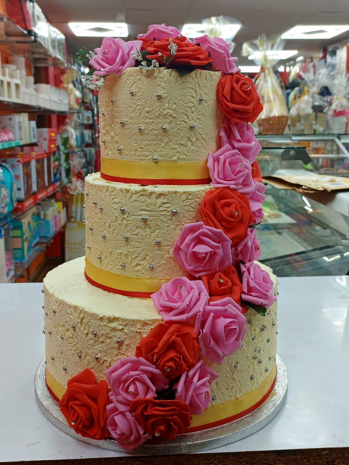 Premium Three-Tier Wedding Cake