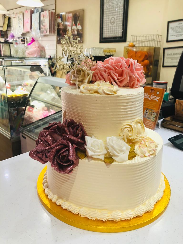 Classic Two-Tier Celebration Wedding / Nikkah / Engagement Cake