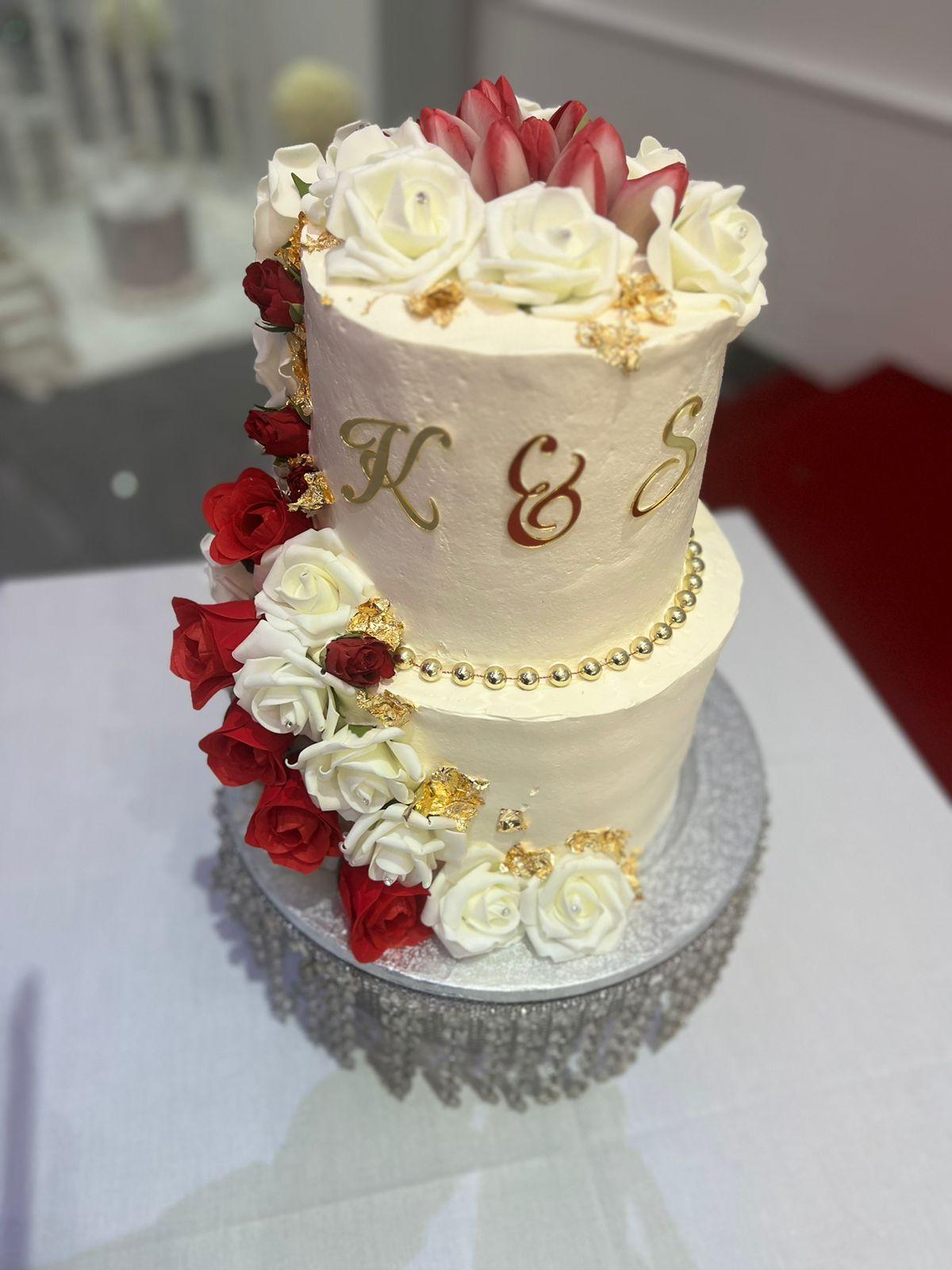 Elegant 2-Tier Celebration Wedding Cake