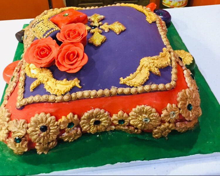 Royal Purple Mehndi / Haldi Cake