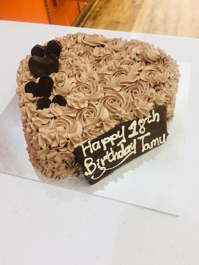 The Chocolate Rose Birthday Heart Cake