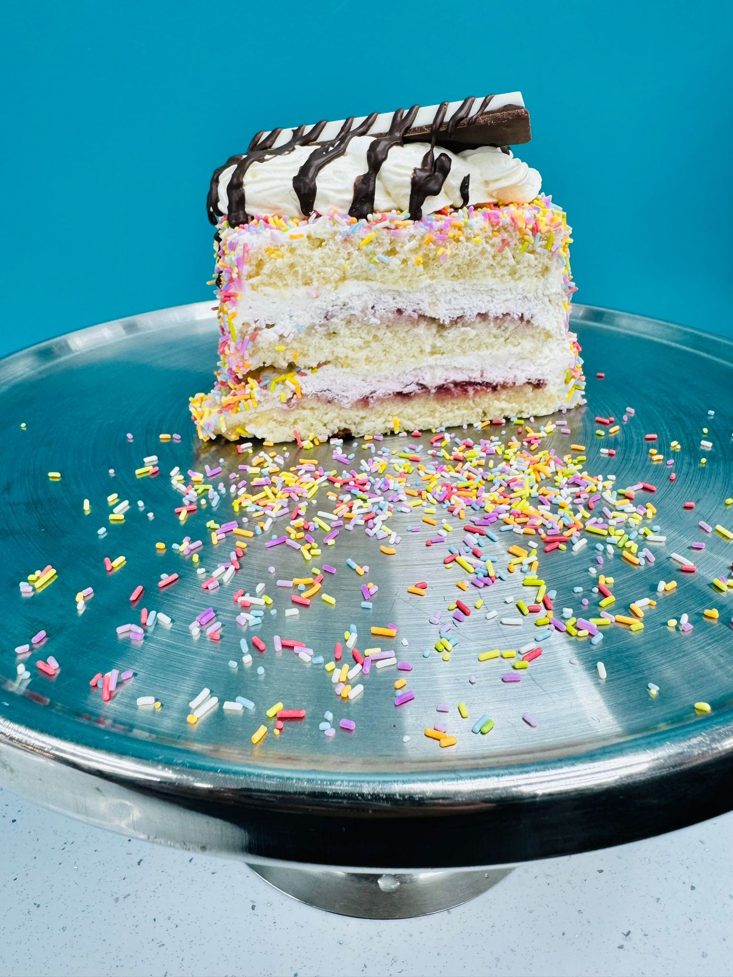 Rainbow Vanilla Slice