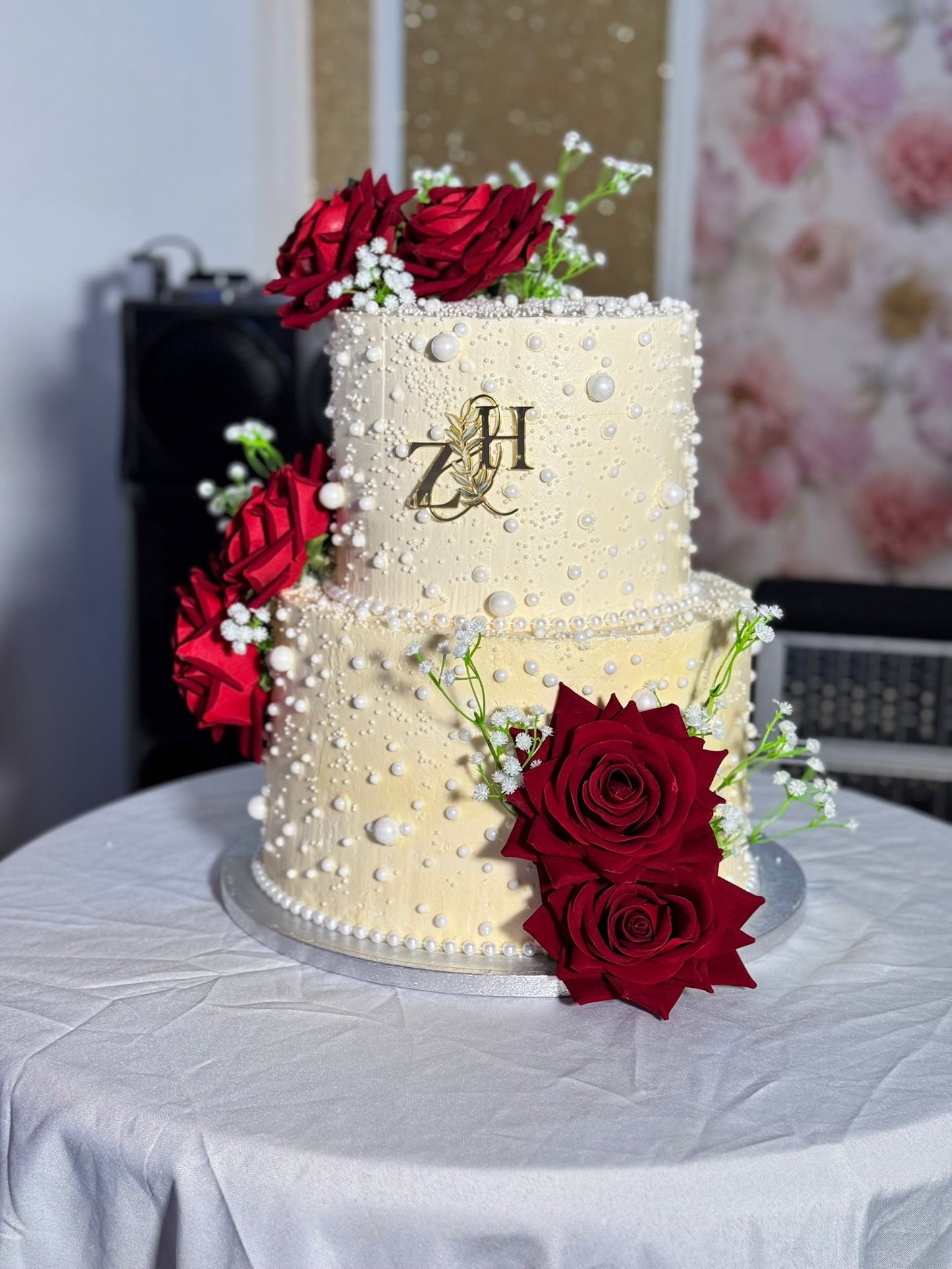 Elegant Two-Tier Wedding Cake