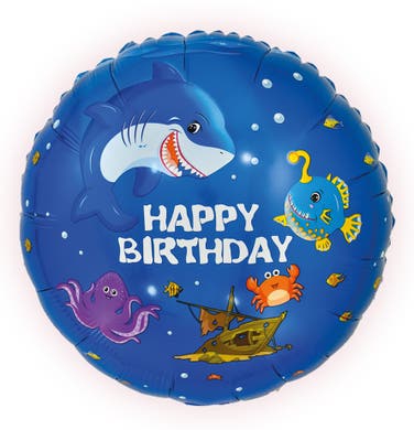 18" Happy Birthday Shark