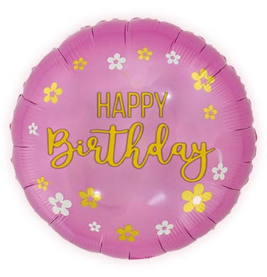 18" Happy Birthday Pink