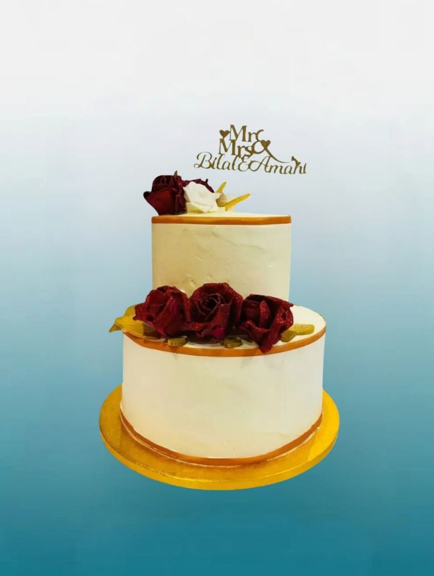 Timeless Two-Tier Round Wedding Cake | Elegant Celebration Cake