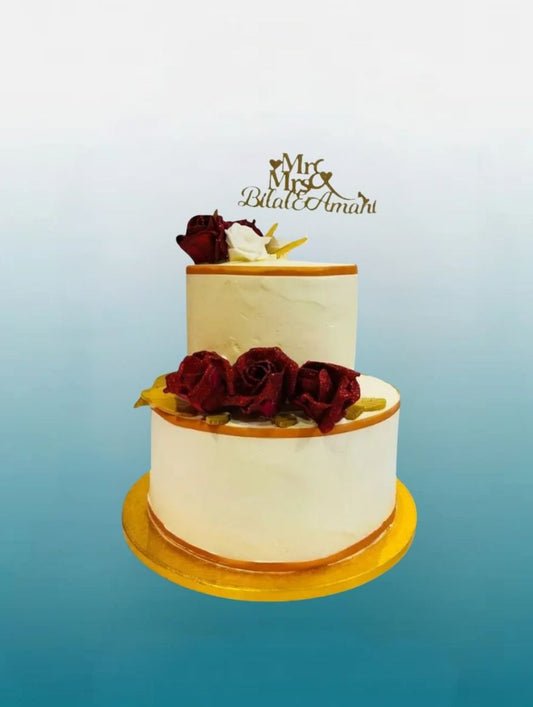 Timeless Two-Tier Round Wedding Cake | Elegant Celebration Cake