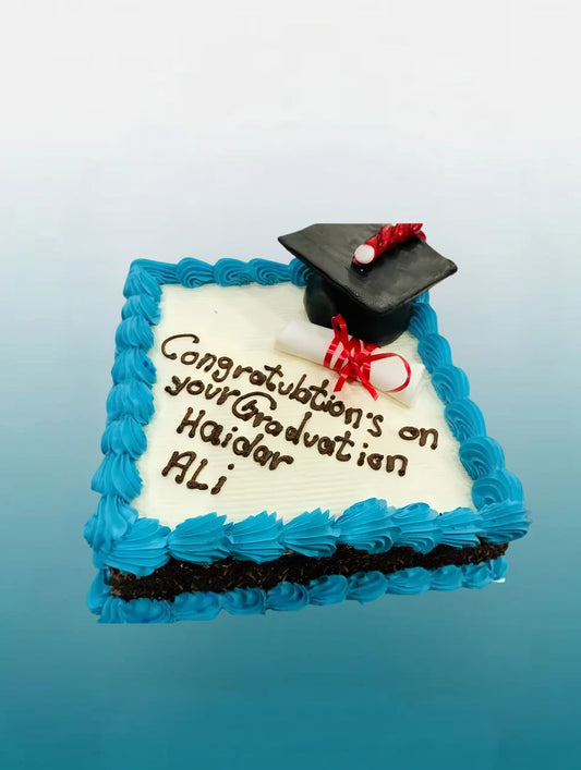 Graduation Square Cake | Personalised Graduation Celebration Cake