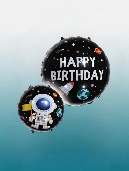 18" Happy Birthday Space Balloon | Space Party Balloon