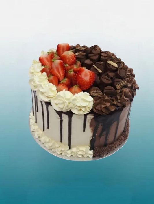 Loaded Stawberry Boano Duo Drip Cake (Personalized Colour)