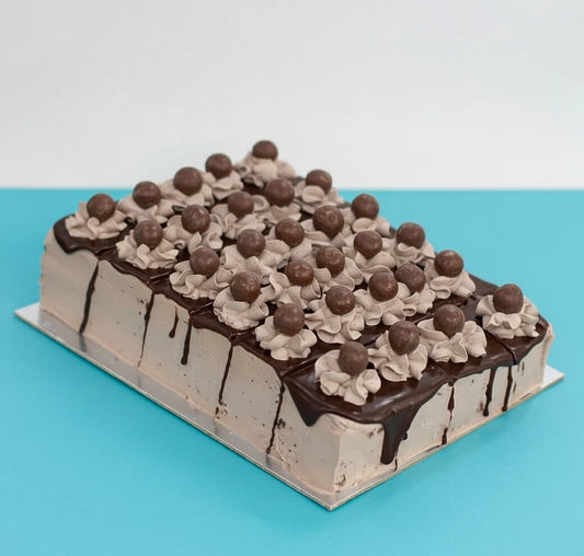 Chocolate Maltesers Party Slab Slices Cake