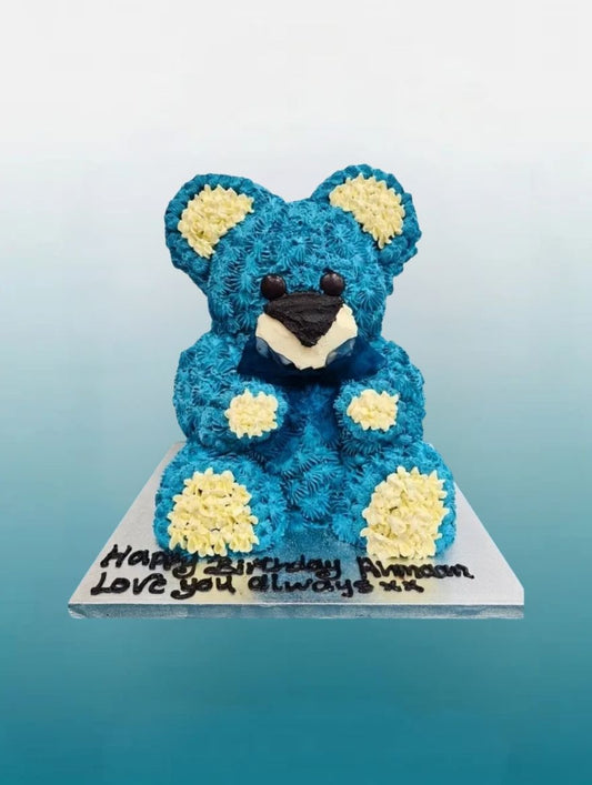3D Teddy Bear Cake (Colour Customise) | Personalised Birthday Cake