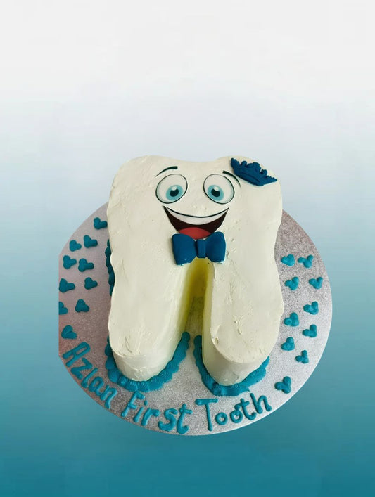 First Tooth Cake | Personalised Baby Milestone Cake