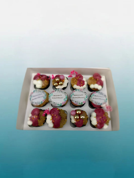 Bridal Shower Personalised Cupcakes | Custom Bridal Shower Cup Cakes