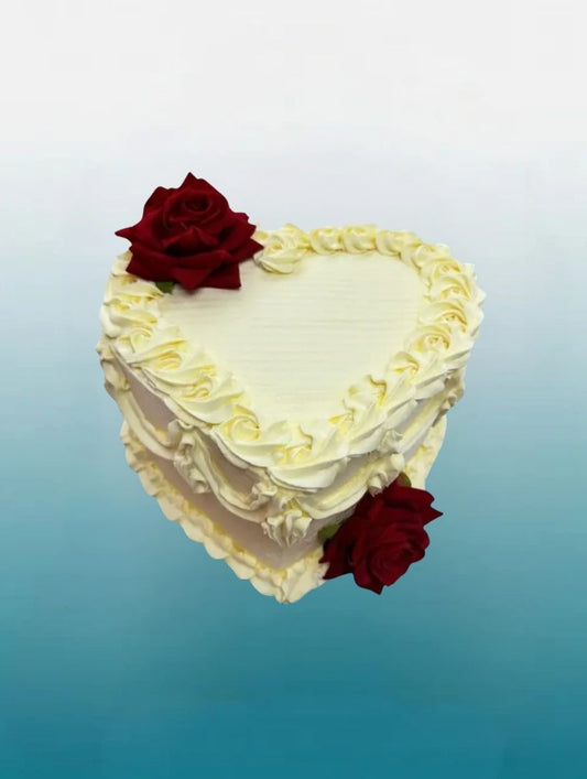 Vintage Love Heart Shape Cake