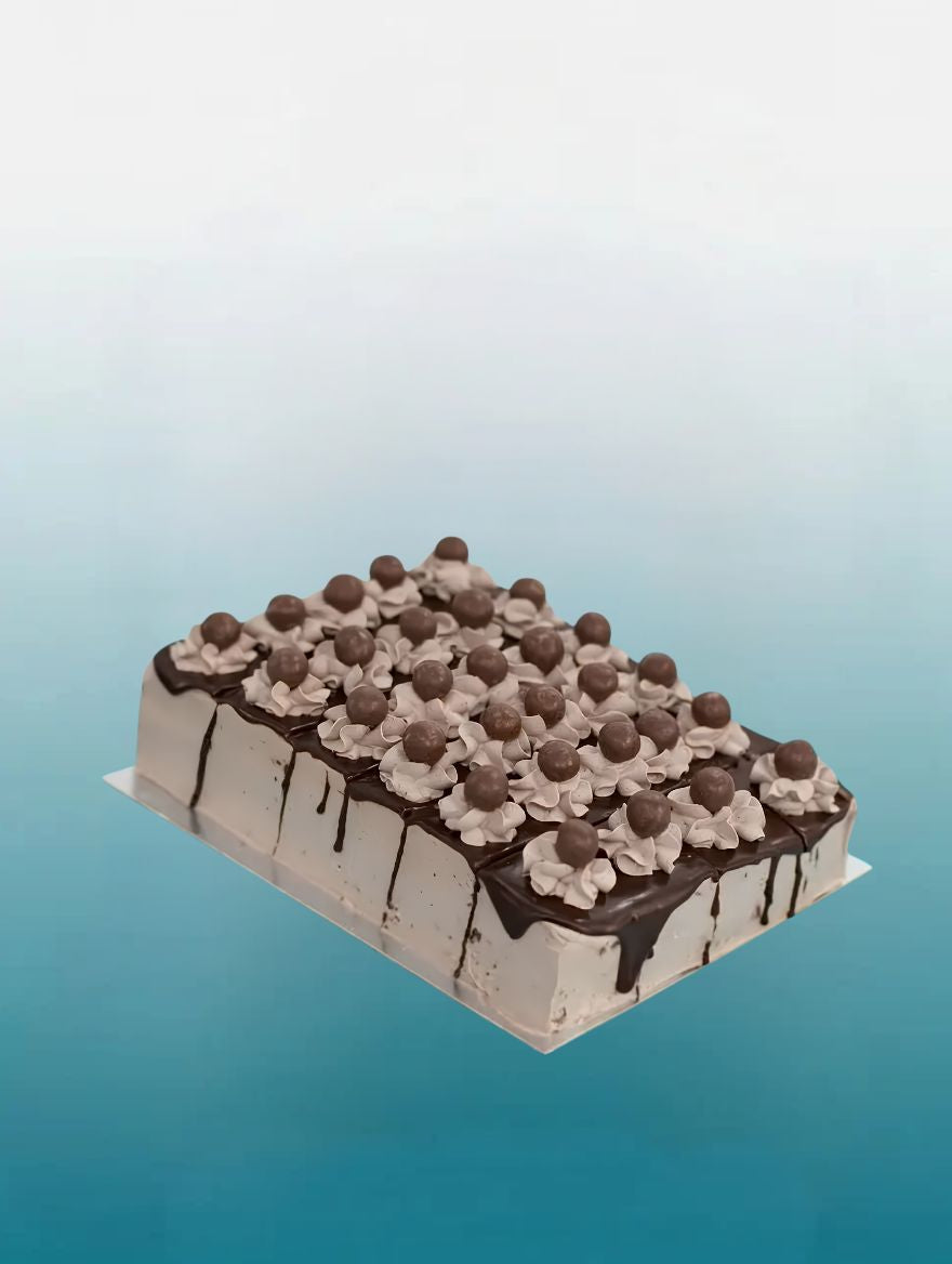 Chocolate Maltesers Party Slab Slices Cake | Party Tray Cake