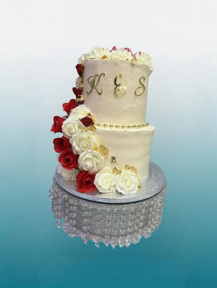 Elegant 2-Tier Celebration Wedding Cake | Luxury Custom Cake