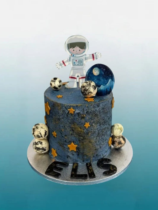 Astronaut Space Birthday Cake | Personalised Galaxy Cake