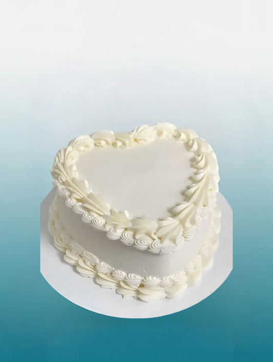 Vintage Heart Shape Cake | Elegant Birthday Cake