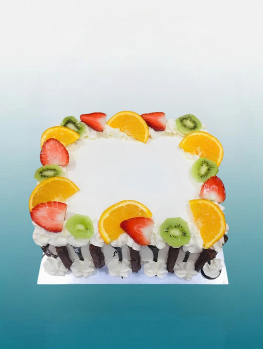 Citrus & Berry Square Cake | Fresh Fruit Celebration Cake