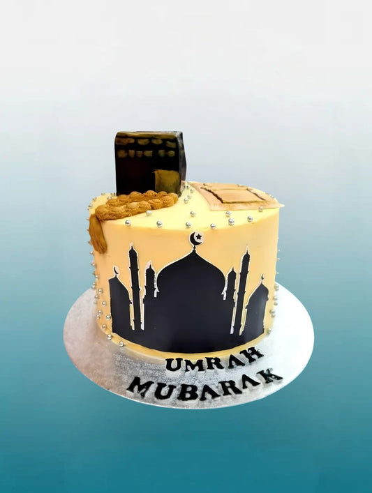 Umrah Mubarak Celebration Cake | Personalised Umrah Cake