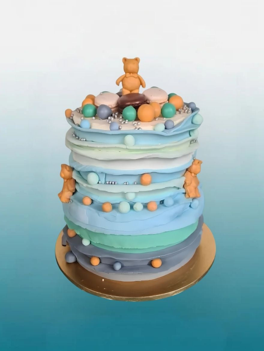 Two Tier Teddy Bear Cake | Baby Shower & Birthday Cake