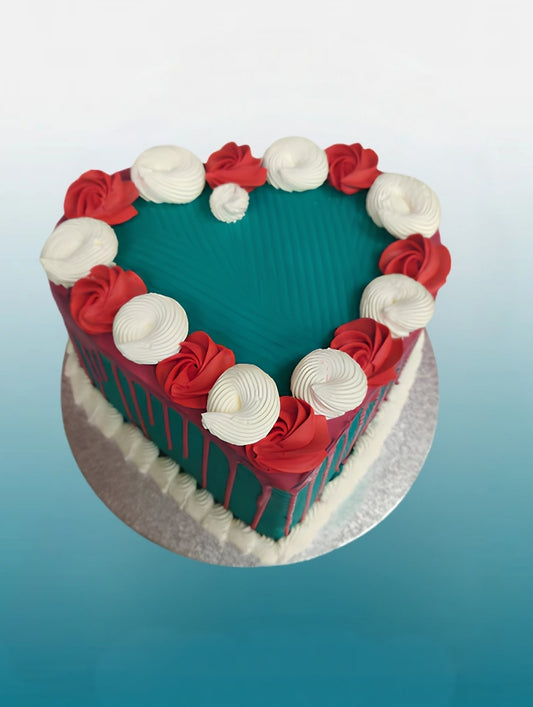 Coquette Crimson Heart Cake
