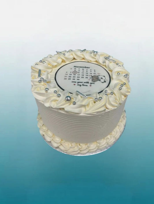 Pearl Nikkah Mubarak Cake | Elegant Islamic Wedding Cake