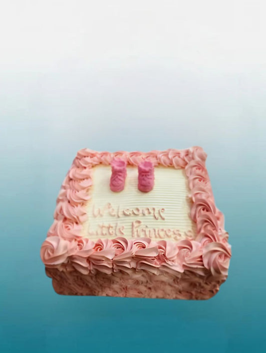 Gender Reveal Baby Shower Cake | Welcome Little Princess