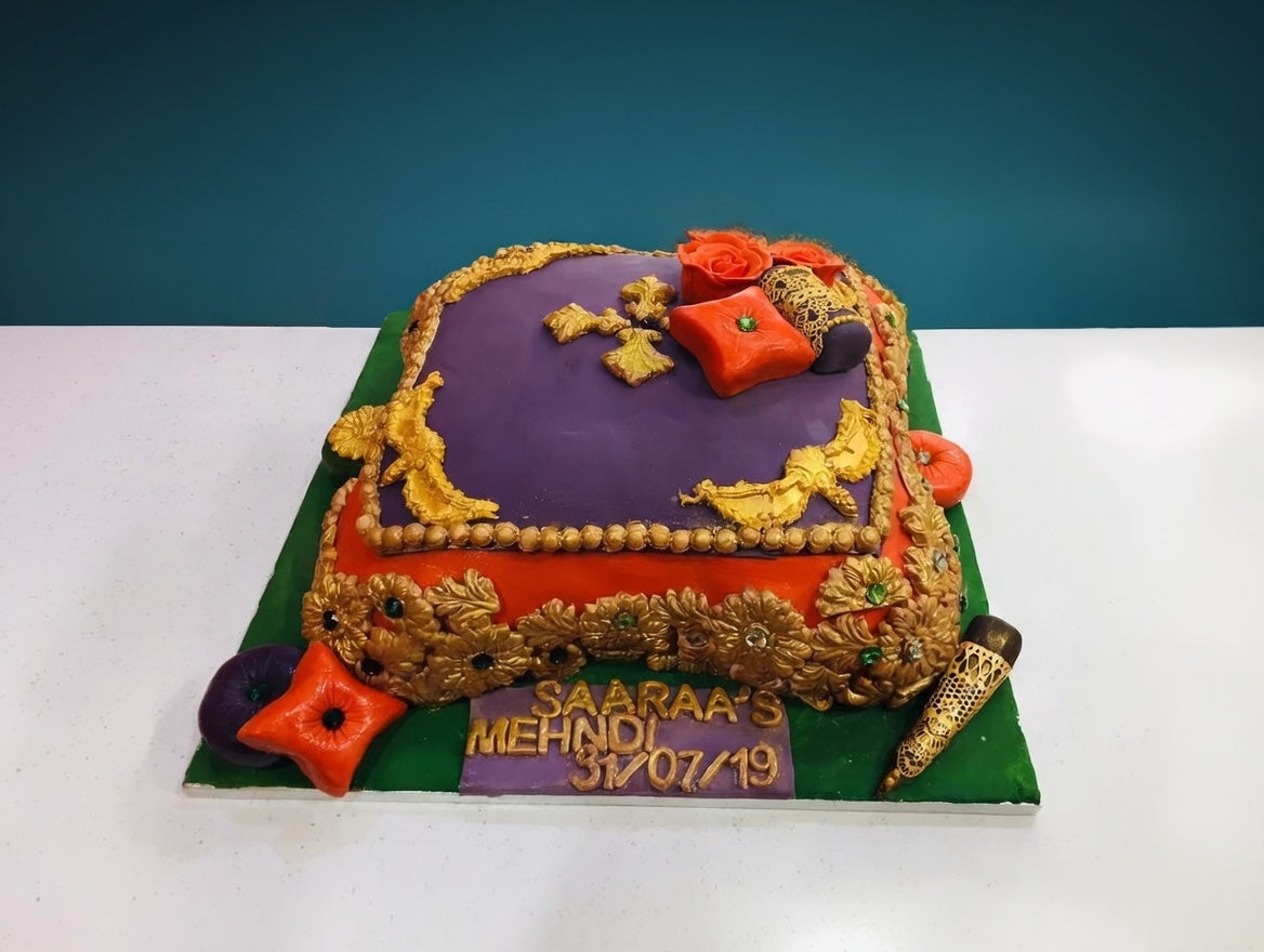 Royal Purple Mehndi / Haldi Cake