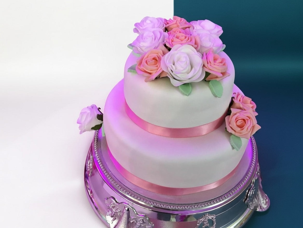 Blushing Rose Two-Tier wedding Cake