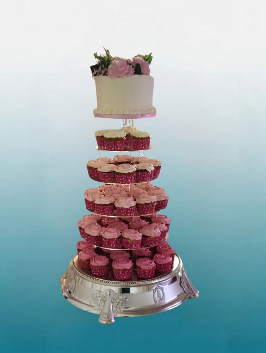 Wedding & Anniversary Cake and Cupcake Tower | Elegant Celebration Cake