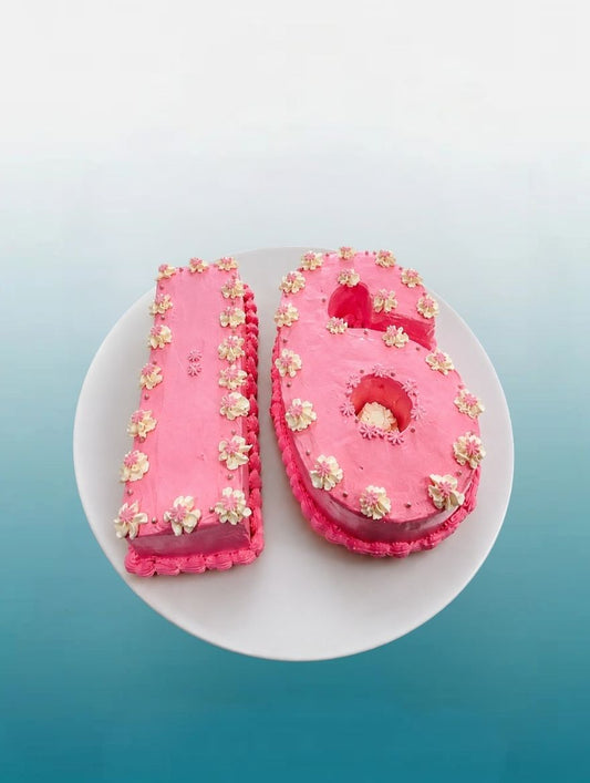 The Sweet Sixteen Number Cake | Personalised Number 16 Cake