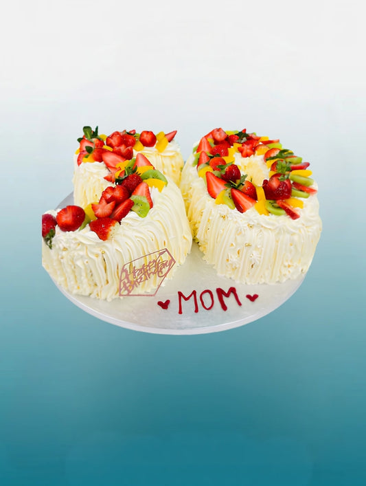 Fresh Fruit Number Cake | Personalised Number Cake