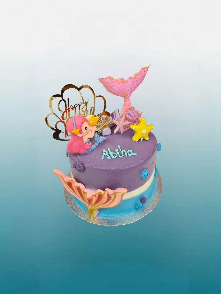 Enchanted Mermaid Under-the-Sea Cake | Personalised Mermaid Birthday Cake