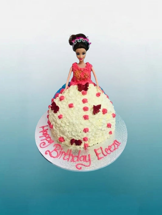 Royal Princess Doll Cake | Personalised Girls Birthday Cake