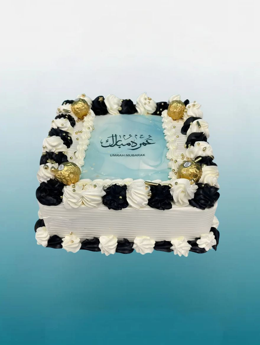 Umrah Mubarak Picture Cake | Personalised Umrah Celebration Cake