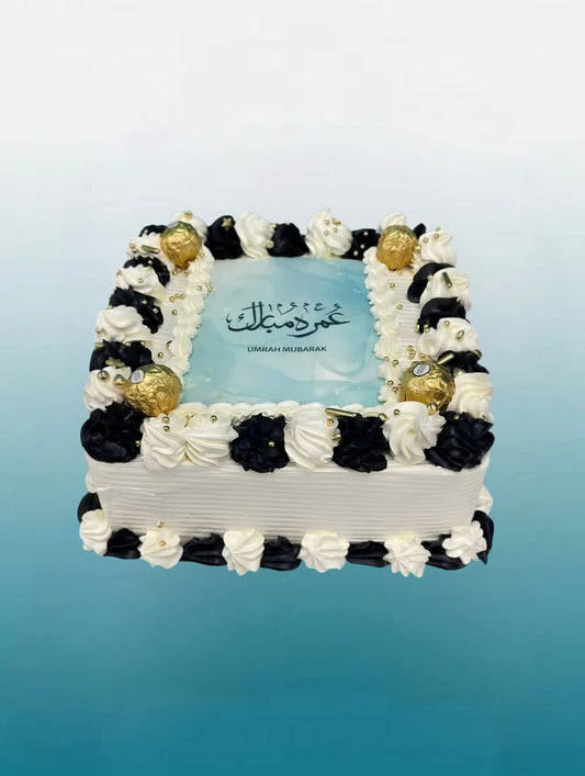 Umrah Mubarak Picture Cake | Personalised Umrah Celebration Cake