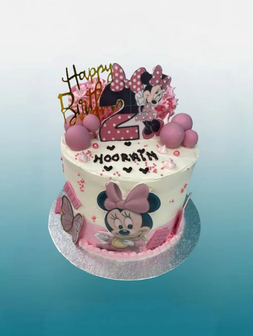 Minnie Pink Birthday Cake | Personalised Disney Kids Cake