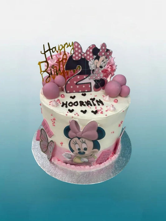 Minnie Pink Birthday Cake | Personalised Disney Kids Cake