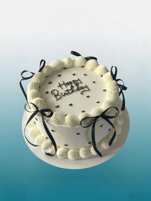 Vintage Ribbon Cake | Personalised Lambeth Birthday Cake