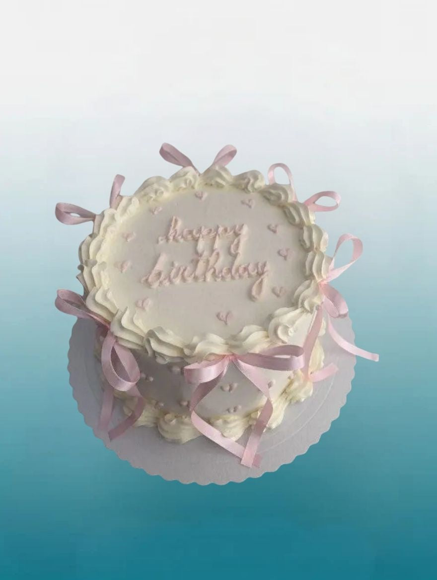 Ribbon Vintage Cake (Bow Colour Customised)